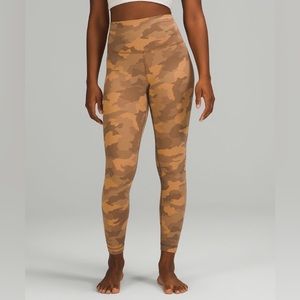 Lightly Worn Camo Brown High-Rise Align 25”